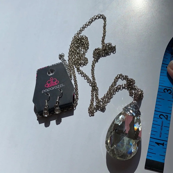 NEW Paparazzi Jewelry Necklace and Earrings with Huge Gemstone Pendant Statement - Picture 5 of 8